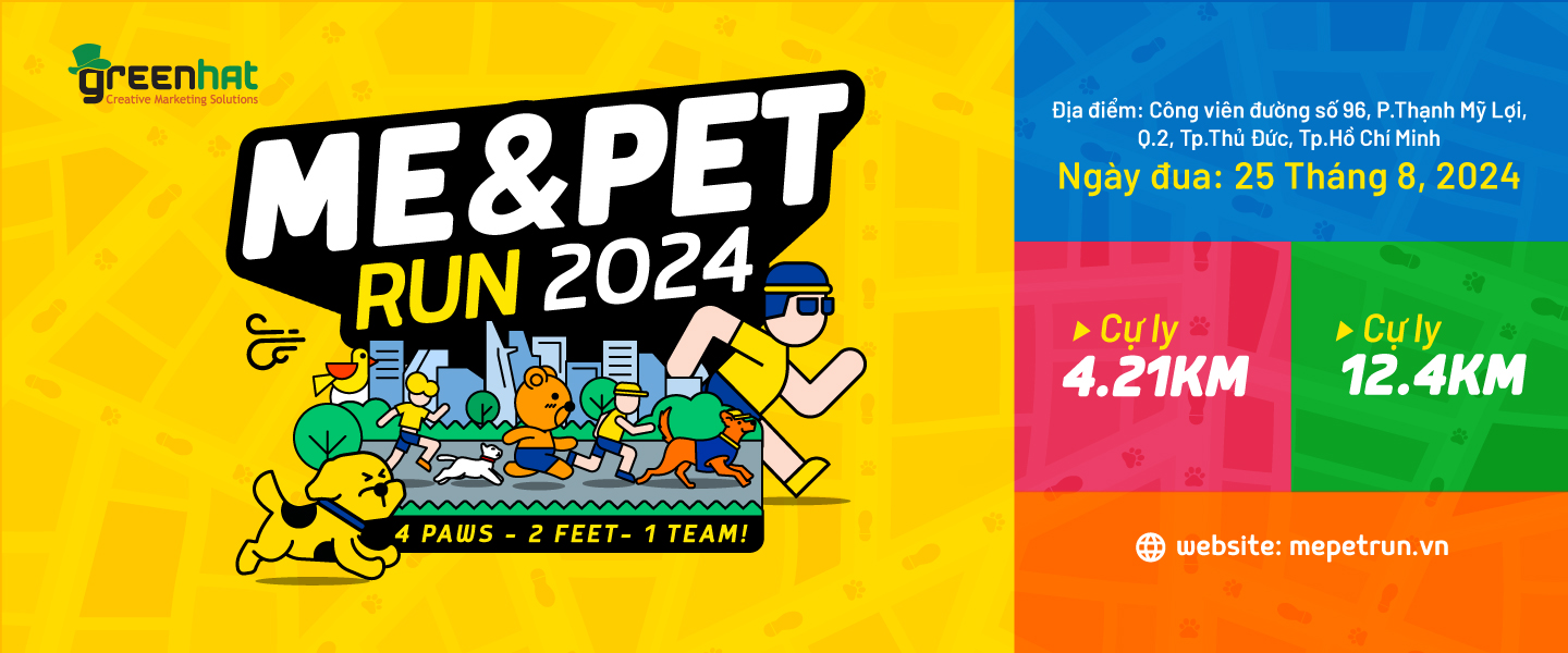 Giải Chạy Độc Đáo Me & Pet Run 2024: Chạy cùng thú cưng!