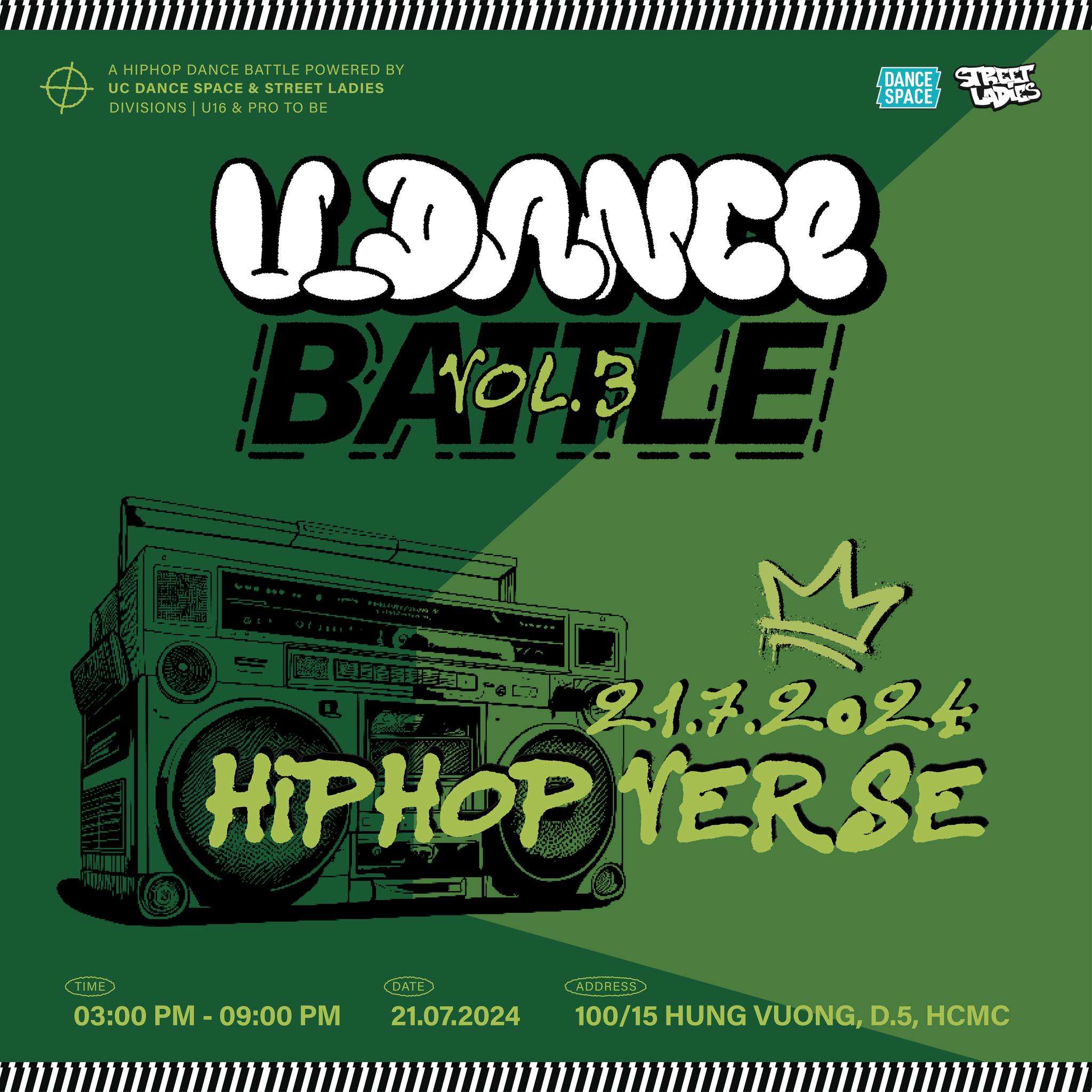 U-Dance Battle Vol.3: Hip Hop Verse – Sân Chơi Freestyle Hấp Dẫn Cho Rookie