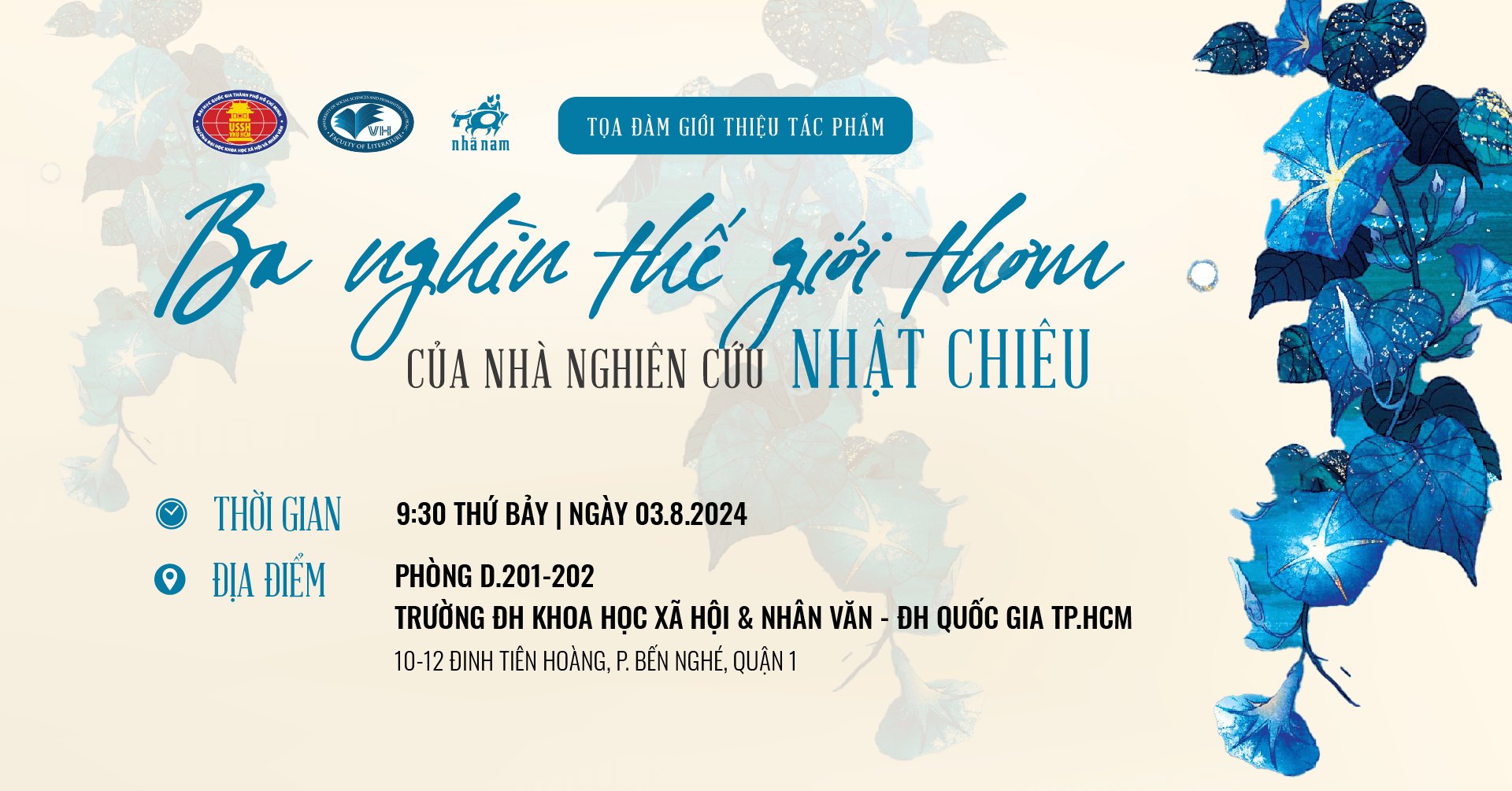 Sự kiện ra mắt sách “Ba nghìn thế giới thơm” cùng nhà nghiên cứu Nhật Chiêu